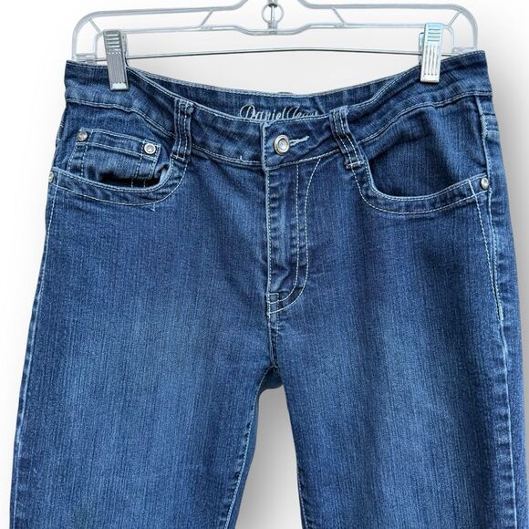 Daniel Jeans Black Silver Embroidered Butterfly Destroyed Straight size 9/10 - Picture 2 of 16